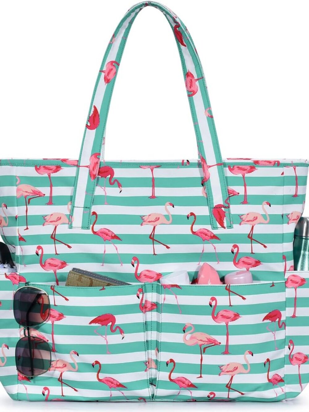 Beach Bags for Women Large Waterproof Sandproof Beach Tote Swim Pool Bag with Zi